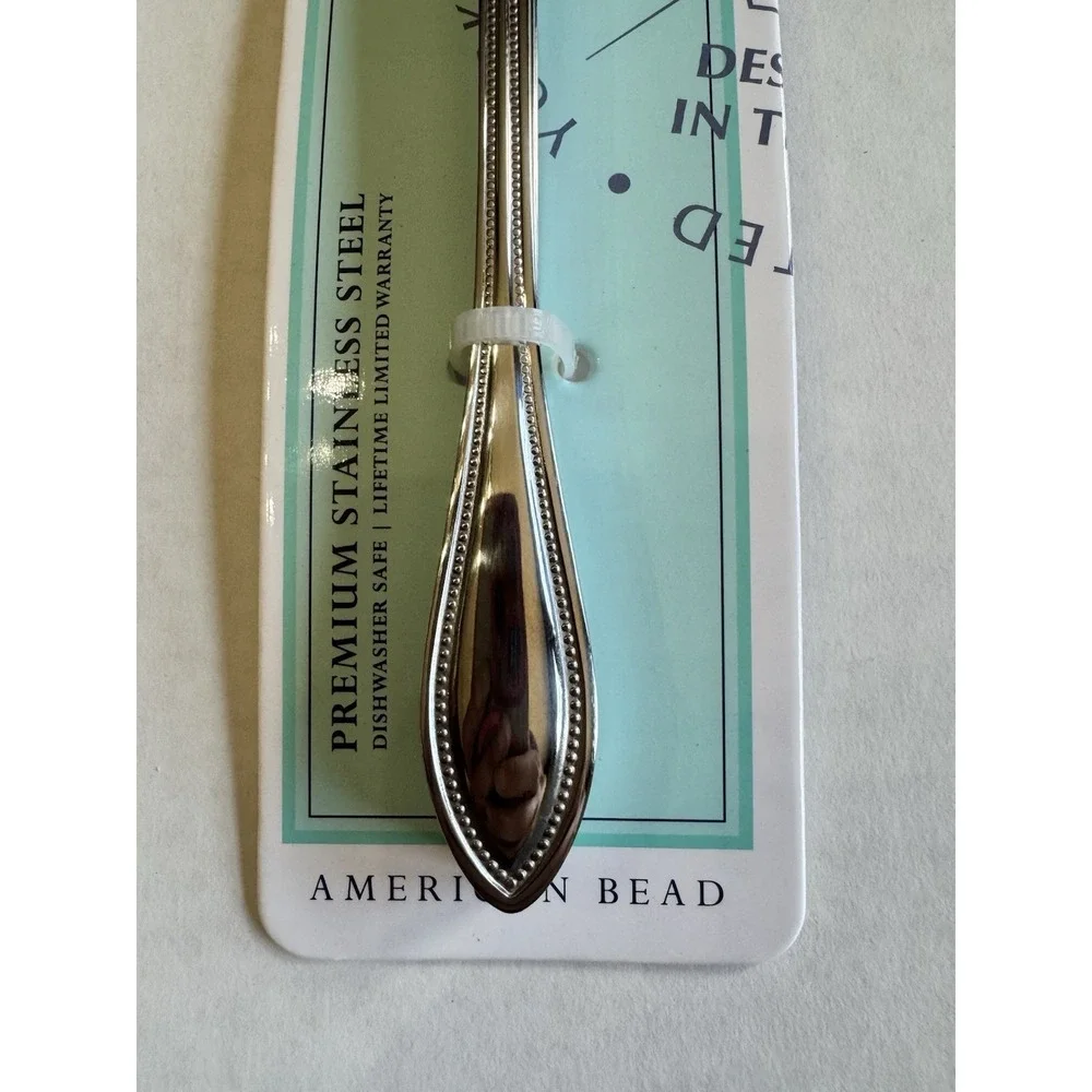 AMERICAN BEAD Pfaltzgraff Ice Tea Parfait Stainless Long Spoons 7.5